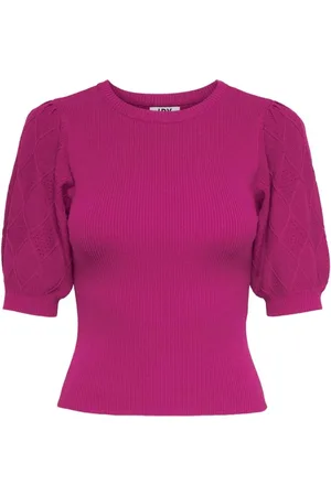 JACQUELINE DE YONG Dames, Truien, Roze, Maat: XS Nylon