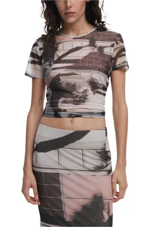 Desigual Dames, Tops, Zwart, Maat: S Poliester