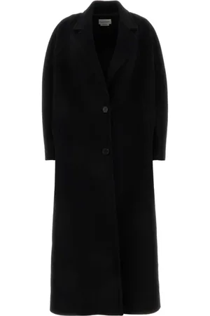 Alexander McQueen Dames, Mantels, Zwart, Maat: S Wol