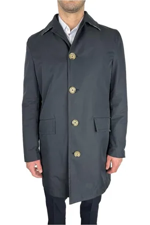 Aquascutum Heren, Mantels, Blauw, Maat: M Katoen