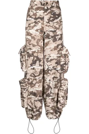 AMIRI Dames, Broeken, Bruin, Maat: 2XS Katoen