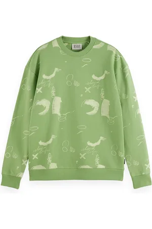 Scotch&Soda Heren, Sweatshirts & Hoodies, Groen, Maat: XL Katoen