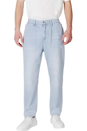 GIANNI LUPO Heren, Jeans, Blauw, Maat: L Katoen