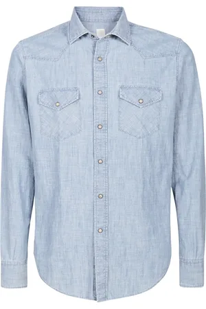 ELEVENTY Heren, Overhemden, Blauw, Maat: XL Denim