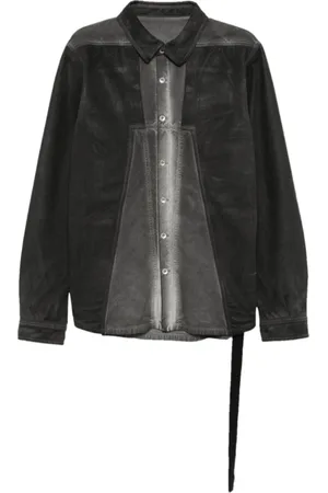 Rick Owens Heren, Overhemden, Grijs, Maat: L Katoen