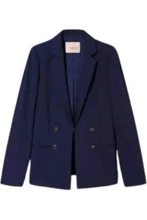 Twin-Set Dames, Jassen, Blauw, Maat: S Viscose