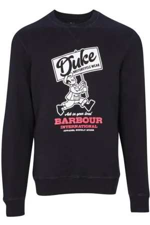 Barbour Heren, Sweatshirts & Hoodies, Zwart, Maat: XL Katoen