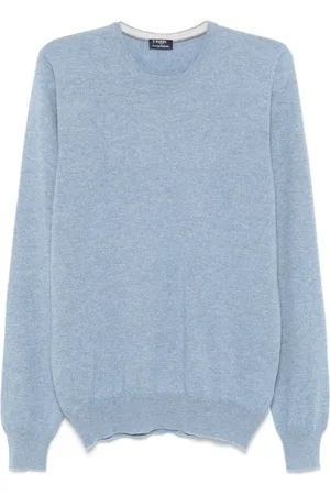 BARBA Heren, Truien, Blauw, Maat: 3XL Kasjmier