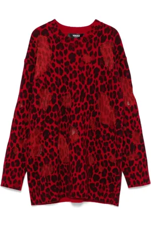VERSACE Dames, Truien, Rood, Maat: 2XS Wol