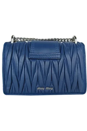 Miu Miu Dames, Pre-owned, Blauw, Maat: ONE Size Leer