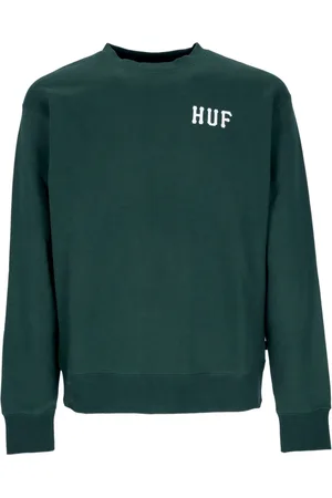 Huf Heren, Sweatshirts & Hoodies, Groen, Maat: XL Katoen