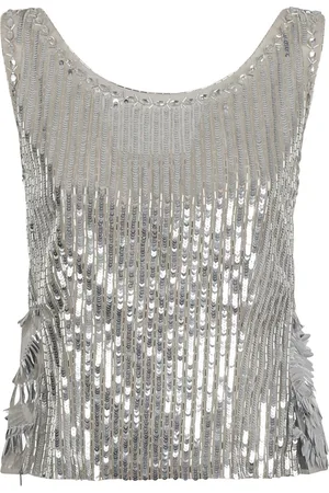Alberta Ferretti Dames, Tops, Grijs, Maat: 2XS
