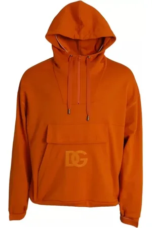 Dolce & Gabbana Heren, Sweatshirts & Hoodies, Oranje, Maat: M Katoen