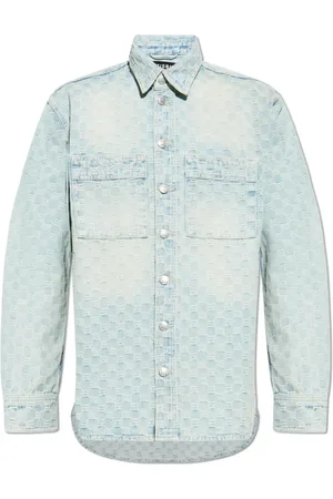 MISBHV Heren, Overhemden, Blauw, Maat: L Denim
