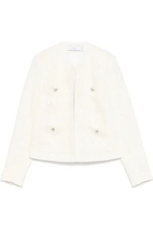 IRO Dames, Jassen, Wit, Maat: XS Tweed
