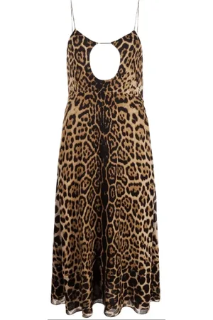 Saint Laurent Dames, Jurken, Bruin, Maat: M Zijde