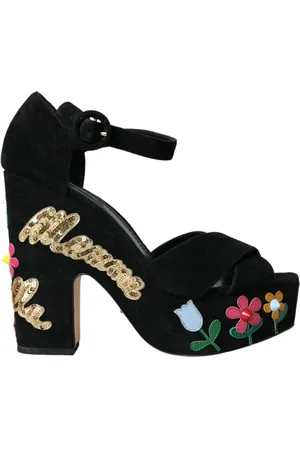 Dolce & Gabbana Dames, Schoenen, Zwart, Maat: 39 EU Suède