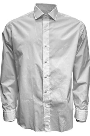 SALVATORE PICCOLO Heren, Overhemden, Wit, Maat: 4XL Katoen