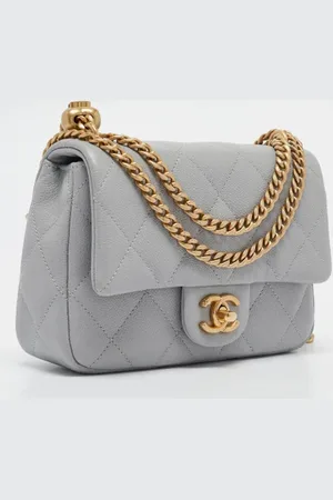 CHANEL Dames, Pre-owned, Grijs, Maat: ONE Size Leer