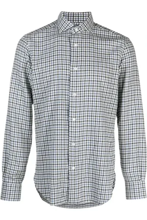 BARBA Heren, Overhemden, Blauw, Maat: 5XL Katoen