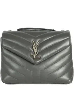 Saint Laurent Dames, Pre-owned, Grijs, Maat: ONE Size Leer
