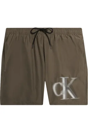 Calvin Klein Heren, Badkleding, Bruin, Maat: S Poliester
