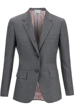 Thom Browne Dames, Jassen, Grijs, Maat: 2XS Wol