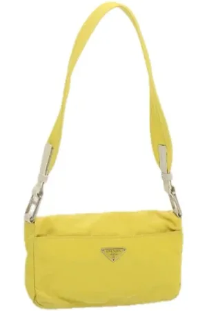 Prada Dames, Pre-owned, Geel, Maat: ONE Size Nylon