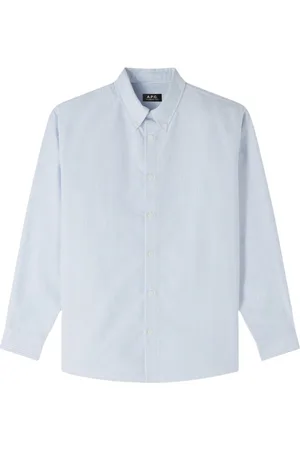 A.P.C. Heren, Overhemden, Blauw, Maat: S Katoen