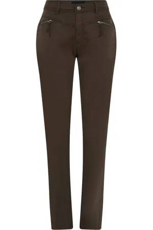 C.ro Dames, Jeans, Bruin, Maat: XL Katoen
