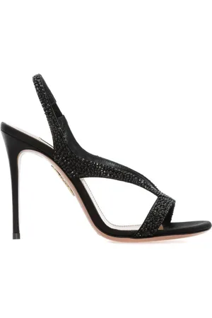 Aquazzura Dames, Schoenen, Zwart, Maat: 38 1/2 EU Zijde