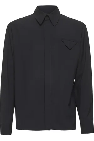 Bottega Veneta Heren, Overhemden, Blauw, Maat: M Wol