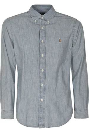 Ralph Lauren Heren, Overhemden, Blauw, Maat: XL Denim