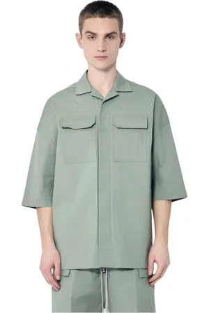 Rick Owens Heren, Overhemden, Groen, Maat: M Katoen