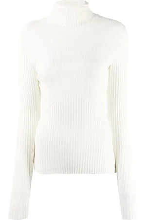 ANDREA ADAMO Dames, Truien, Wit, Maat: XS