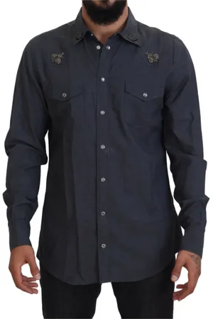Dolce & Gabbana Heren, Overhemden, Blauw, Maat: XS Denim