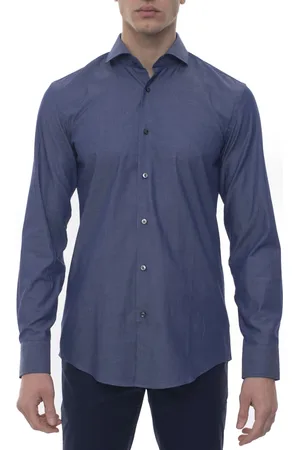 HUGO BOSS Heren, Overhemden, Blauw, Maat: XS Katoen