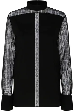 Givenchy Dames, Blouses & Shirts, Zwart, Maat: S Polyamide