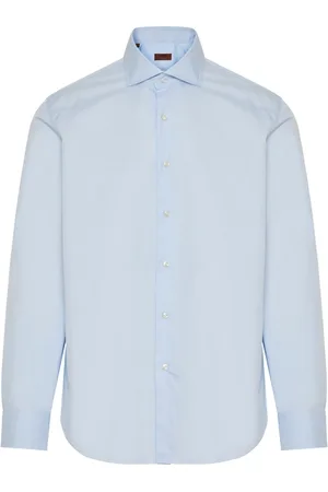 BARBA Heren, Overhemden, Blauw, Maat: 5XL Katoen