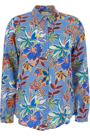MOMONÍ Dames, Blouses & Shirts, Veelkleurig, Maat: S Zijde