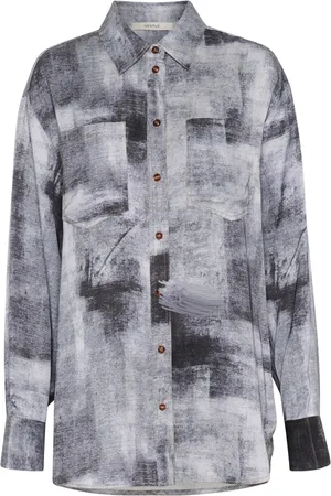 Gestuz Dames, Blouses & Shirts, Blauw, Maat: 2XL Denim