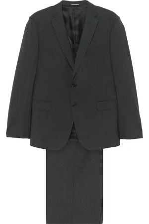 Emporio Armani Heren, Pakken, Grijs, Maat: M Wol
