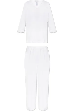 Hanro Dames, Nachtkleding & Lounge, Wit, Maat: XL Katoen