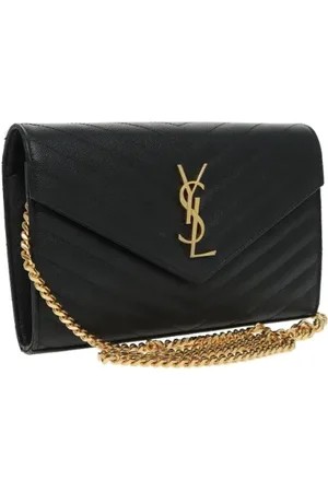 Saint Laurent Dames, Pre-owned, Zwart, Maat: ONE Size Leer