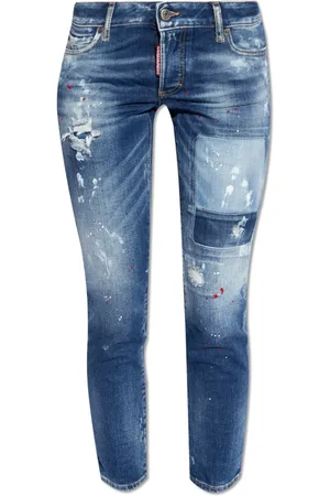 Dsquared2 Dames, Jeans, Blauw, Maat: 2XS Katoen