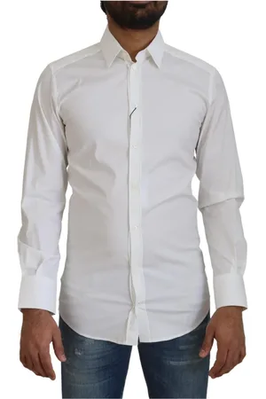 Dolce & Gabbana Heren, Overhemden, Wit, Maat: XS Katoen