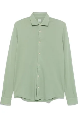 FEDELI Heren, Overhemden, Groen, Maat: 3XL Katoen