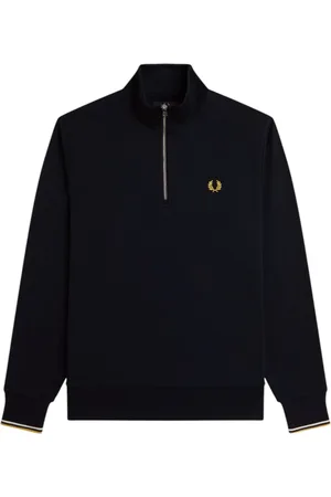 Fred Perry Heren, Sweatshirts & Hoodies, Blauw, Maat: L Katoen