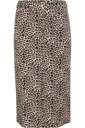 Kaffe Dames, Rokken, Bruin, Maat: 2XL Denim