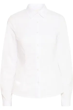 Ichi Dames, Blouses & Shirts, Wit, Maat: L Katoen